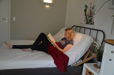 Zimmer mit Bett Ferienwohnung Teutoburger Wald Hörste Lage
